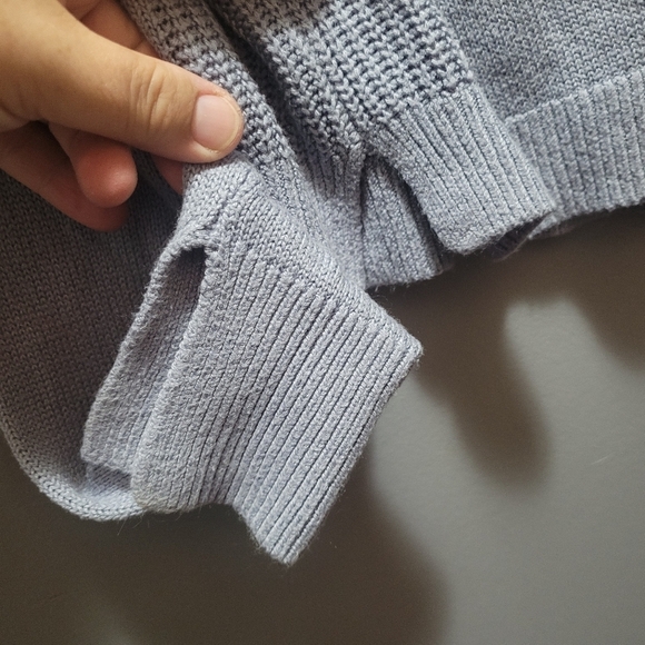 Garage Pale Blue Cropped Long Sleeve Top M - Picture 5 of 6